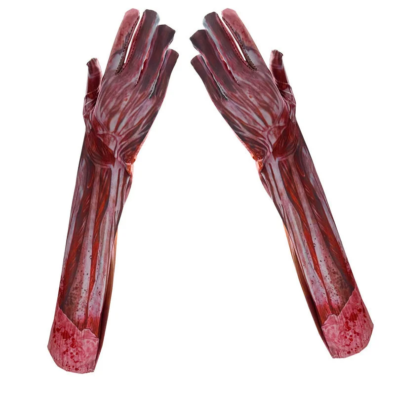 1 Pair of Party Blood Gloves Bloodstain Gloves Cosplay Gloves Props Halloween Blood Gloves