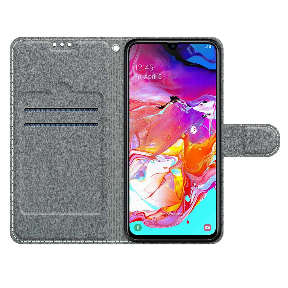 PU Leather Phone Case Kickstand Style Phone Cover Compatible with Galaxy A70