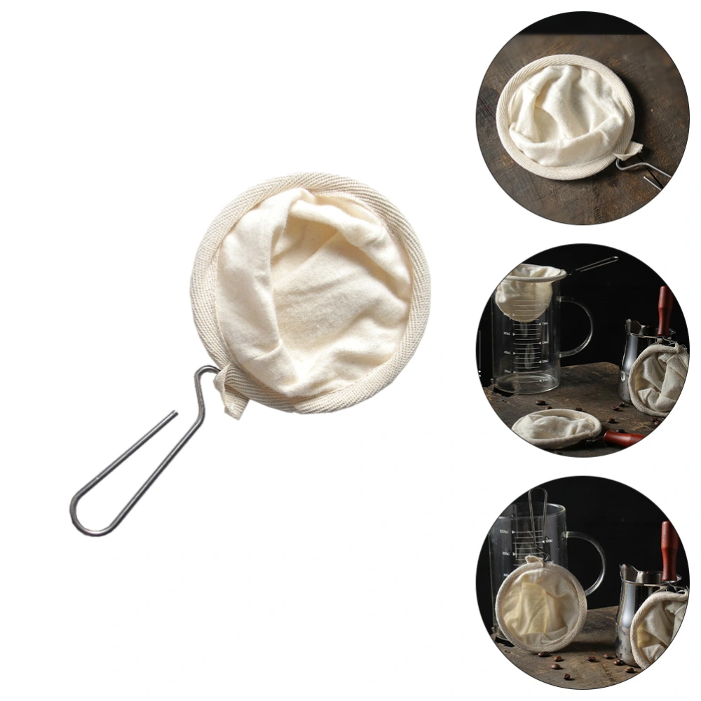 2pcs Stainless Steel Flannel Coffee Filter Bags Strainer Pouch (Assorted Color)