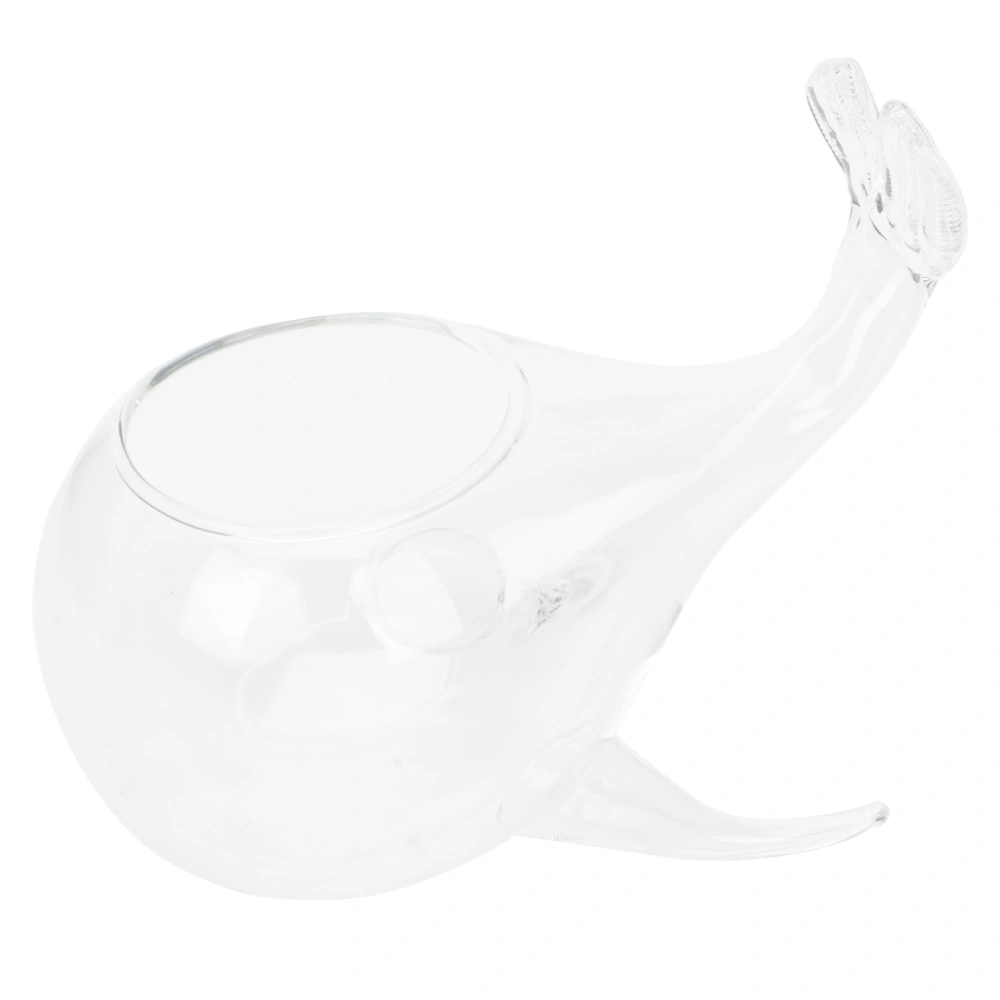 1pc Whale Shape Glass Vase Desktop Flower Pot Flower Holder for Home Office