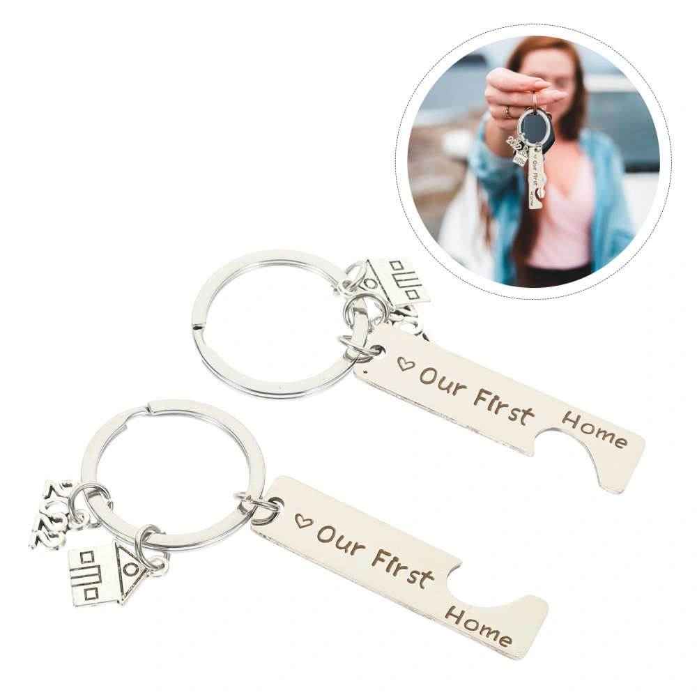 2Pcs New Home Housewarming Gifts Our First Home 2022 Keychains New Home Keyrings