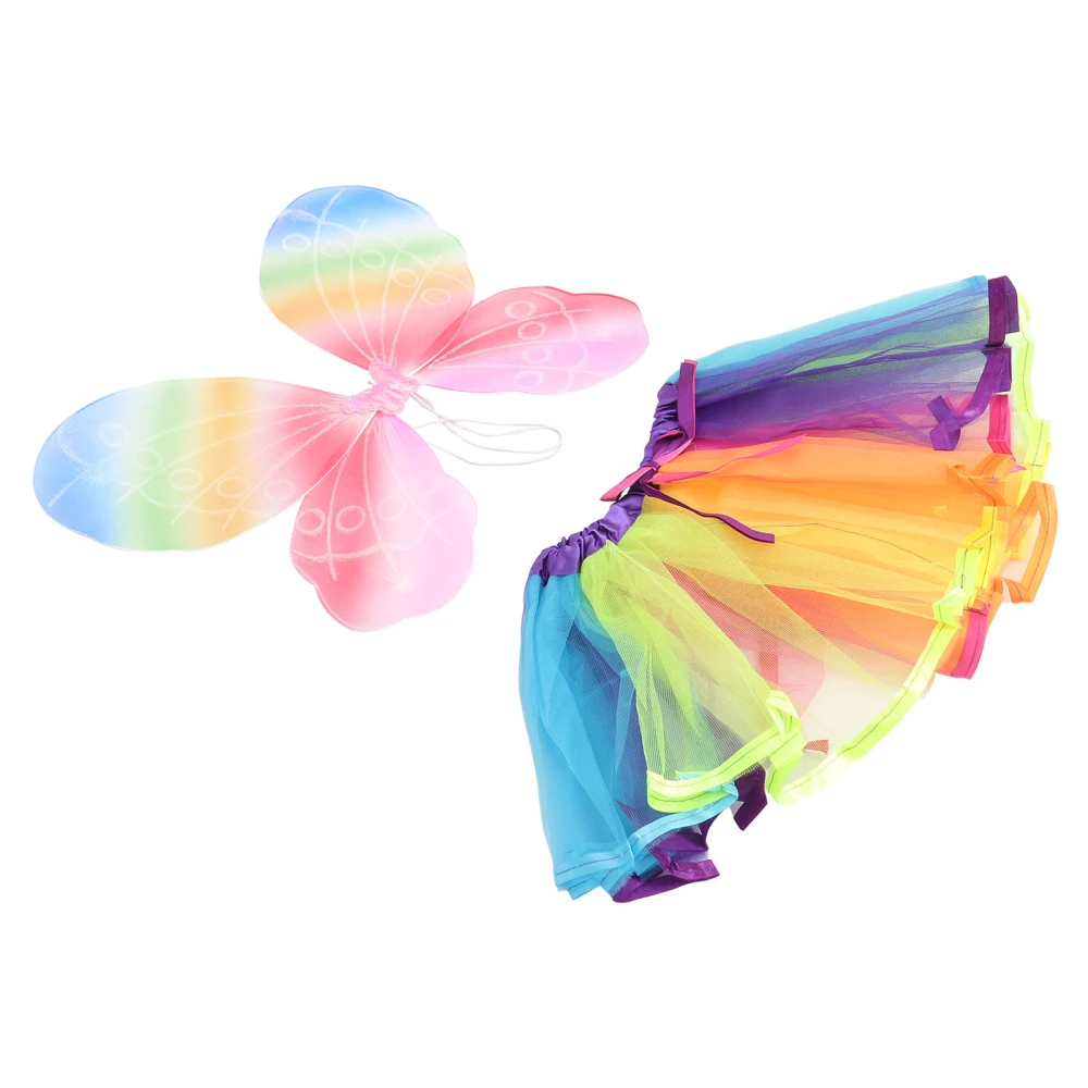 1 Set Fairy Wings Kids Costume Tutu Skirt Dance Costume Party Supplies