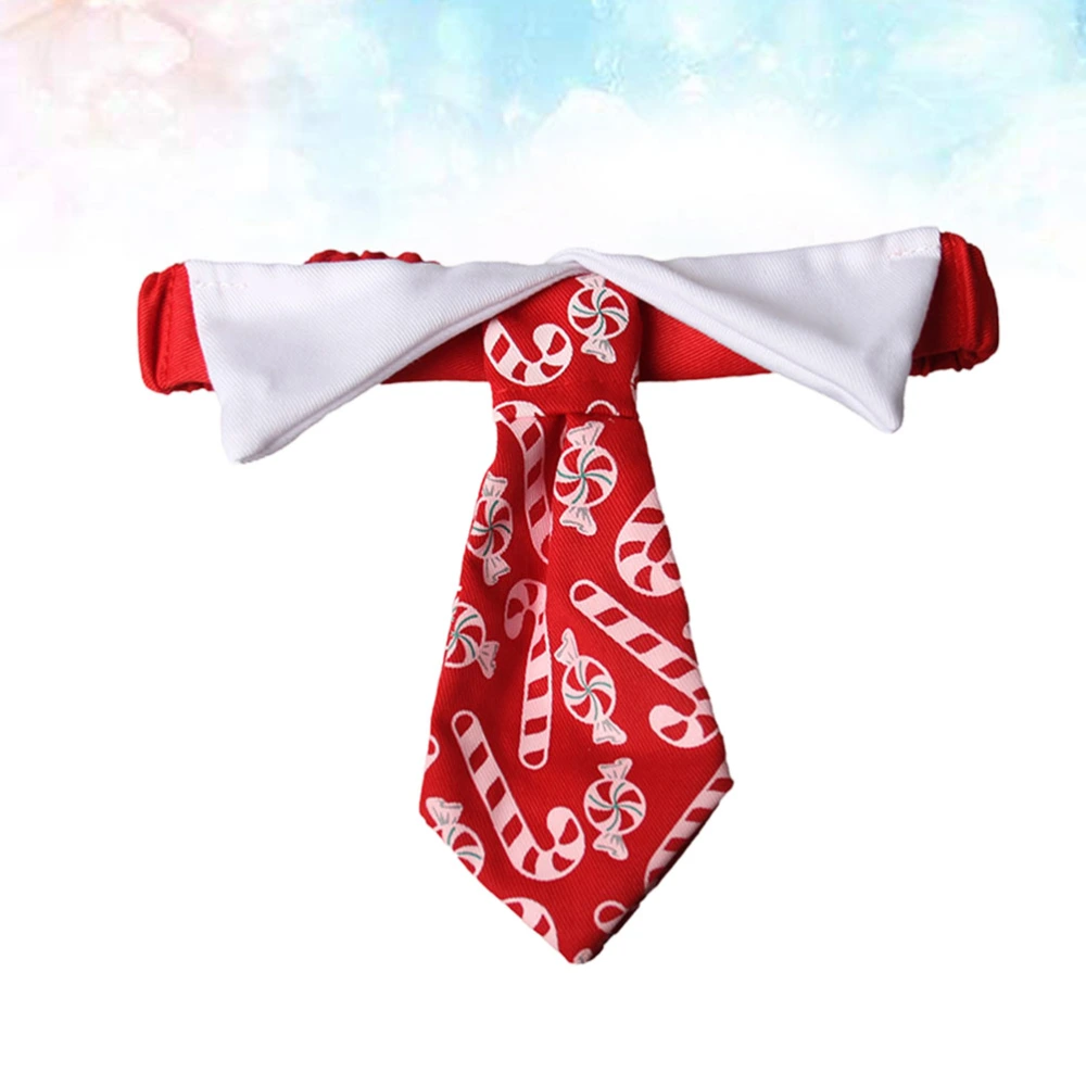 Stylish Pet Neck Ties Adjustable Dog Neckties Bow Ties Dog Accessories Pet Supplies for Christmas Party Festival (L Size)