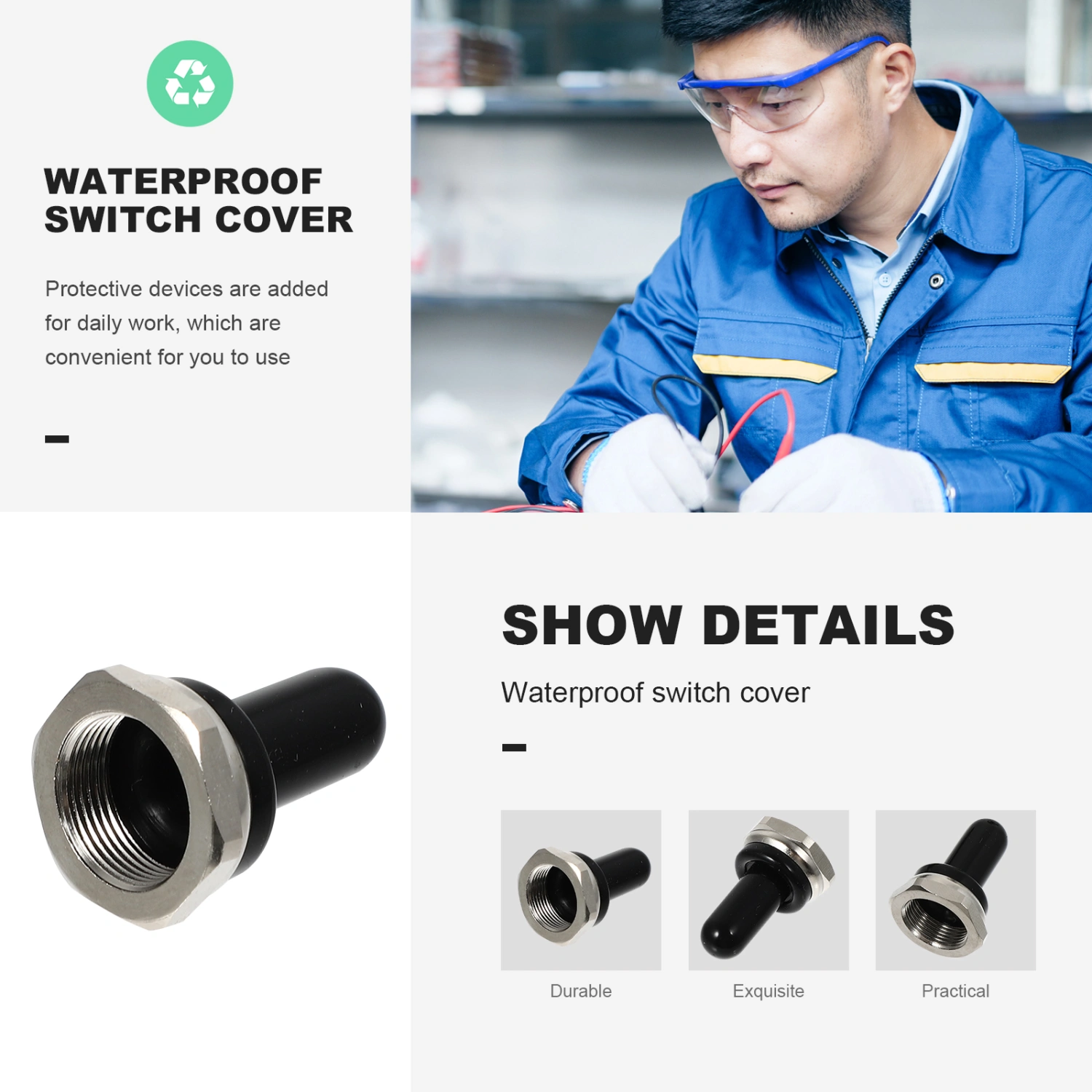 5Pcs Toggle Switch Covers Dustproof Covers Waterproof Safety Switch Covers