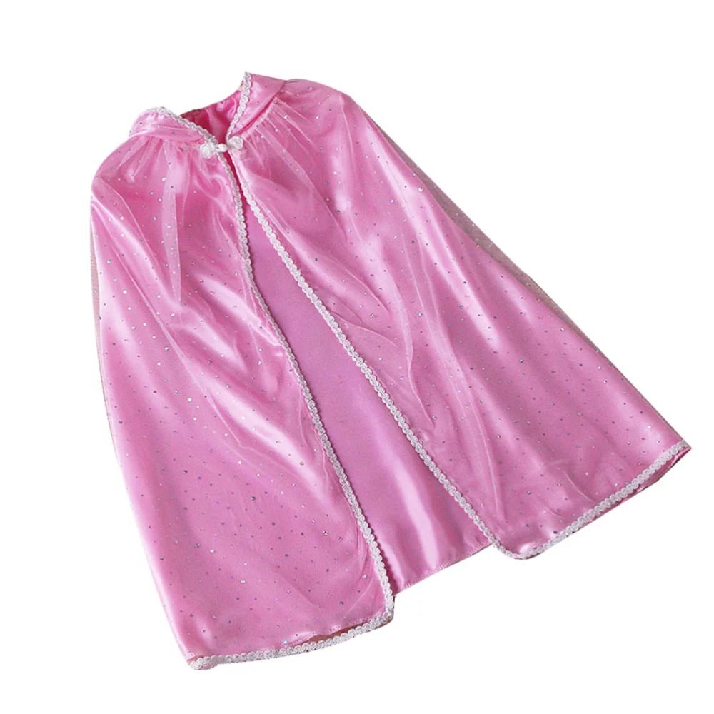 1Pc Kid Girl Style Cloak Children Dress Shawl Autumn Winter Cape (Pink Size L)