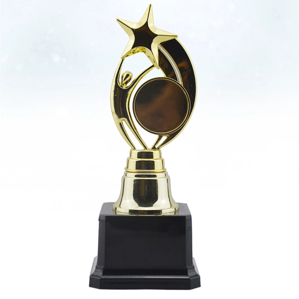 Fashionable Sports Reward Trophy Plastic Star Award Trophy for Student Kids Sports Competition Match Size S (Golden)