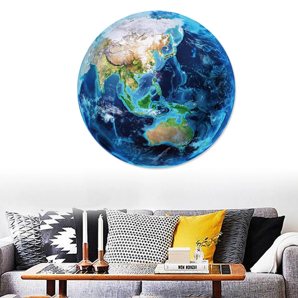 Fluorescent Wall Stick The Universe Planet Galaxy Children Room Bedroom Luminous Wall Stickers 22x22cm (The Earth)