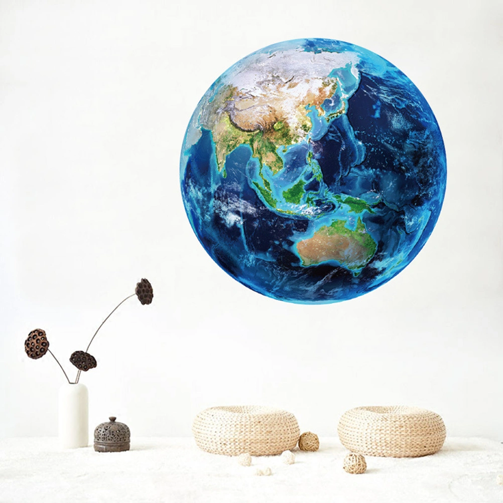 Fluorescent Wall Stick The Universe Planet Galaxy Children Room Bedroom Luminous Wall Stickers 22x22cm (The Earth)