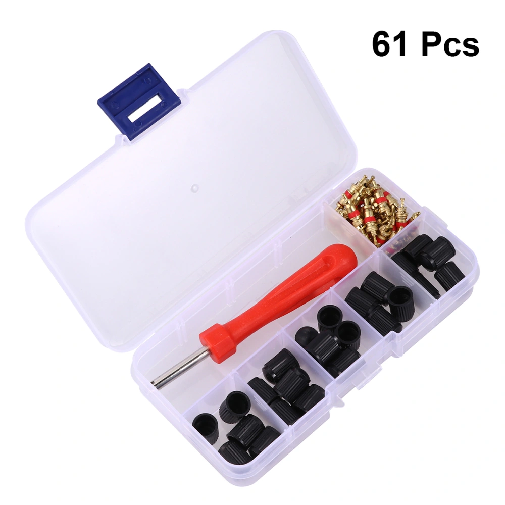 61pcs Auto Car Core Wrench Practical Removal Tool Tire Mounting Tool Motorbike Core Tool (Set 5)