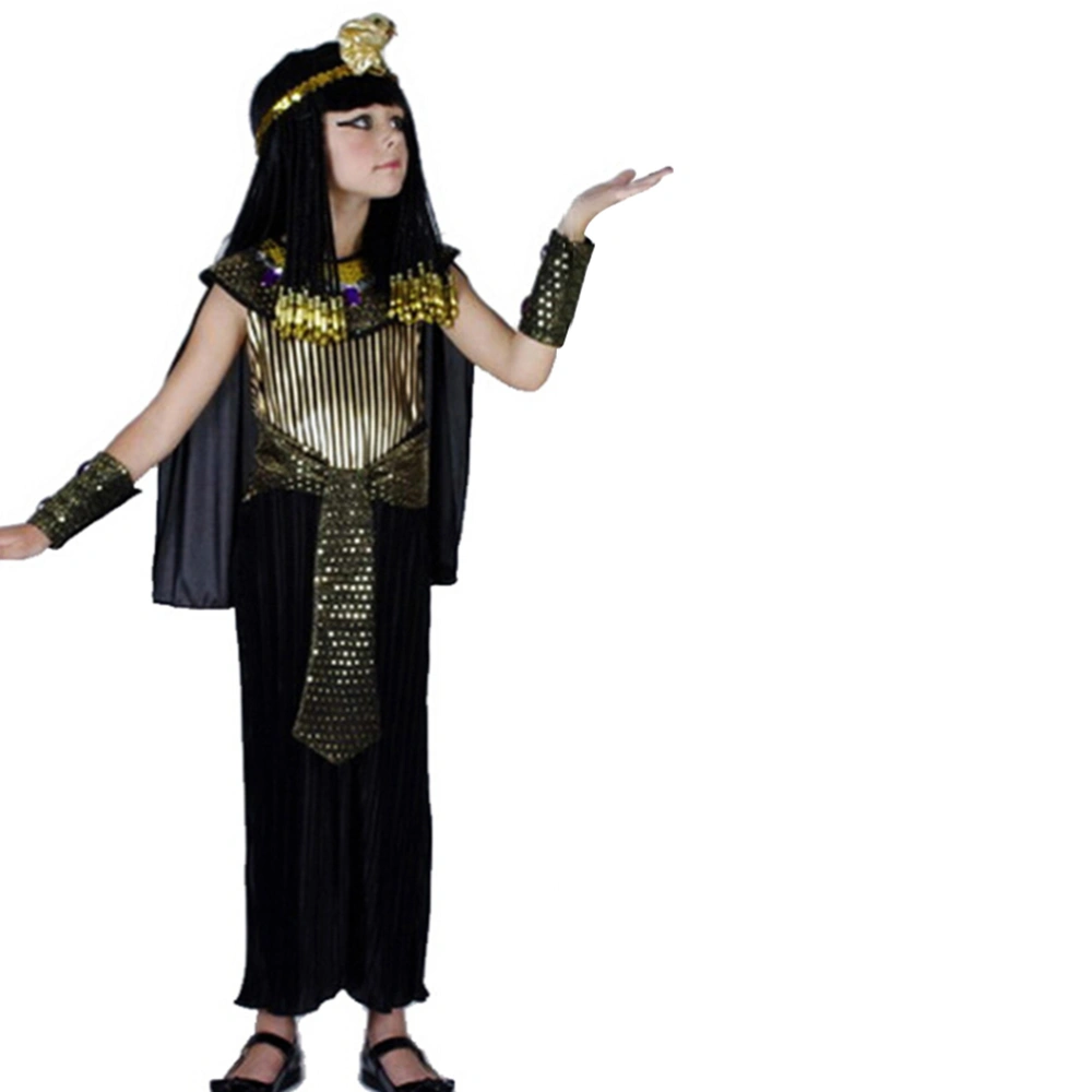 Cleopatra Cosplay Costume Children Halloween Cosplay Showing Costume Kit Outfit for Girls Size M