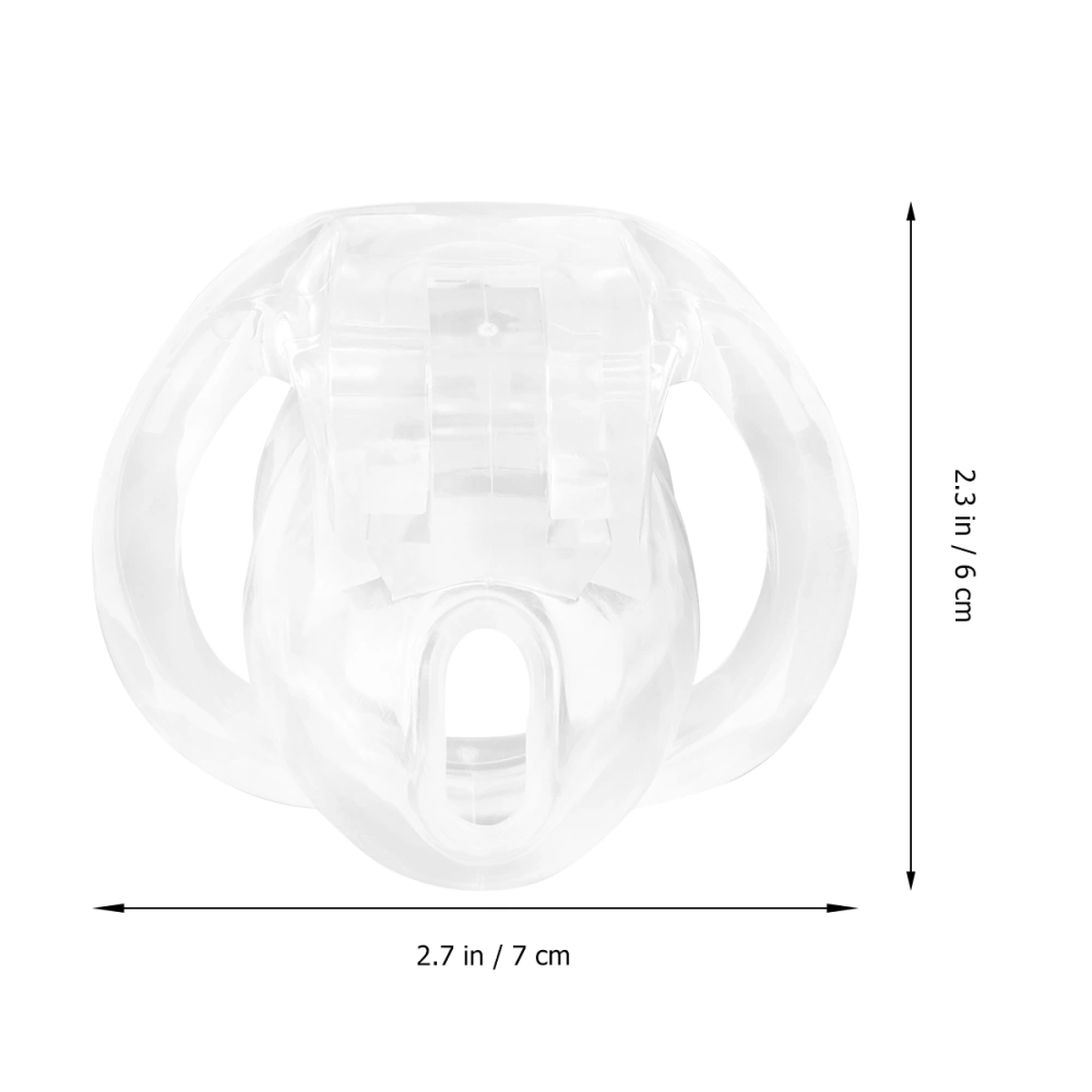 1PC Resin Adults Chastity Device Natural Resin Cage Male Penis Rings Practical Virginity Lock Adult Game Sex Toy for Men Male Use (Transparent)