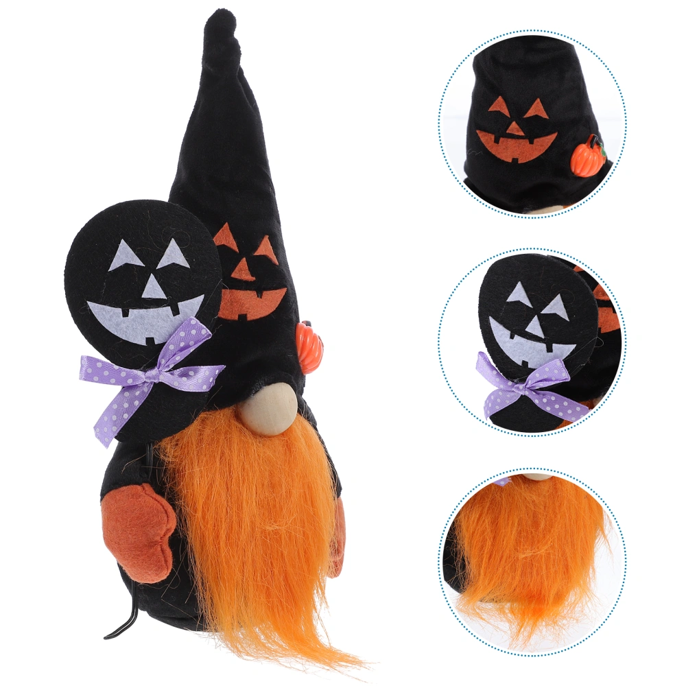 1pc Halloween Gnome Ornaments Dwarf Doll Desktop Decoration Lovely Party Decoration