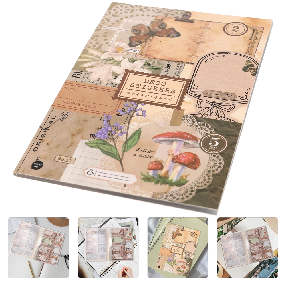 1 Pack Vintage Journal Kit Aesthetic Journaling Supplies Hand Account Stickers