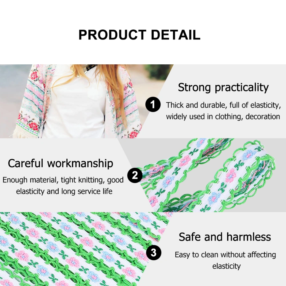 Ethnic Style DIY Clothing Accessories Embroidery Lace Flower Pattern Embroidered Lace Narrow Fashion Ancient Costume Lace (4)