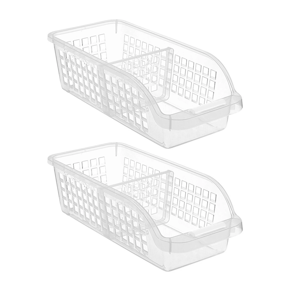 2Pcs Refrigerator Storage Containers Transparent Storage Boxes Fruits Vegetables Boxes