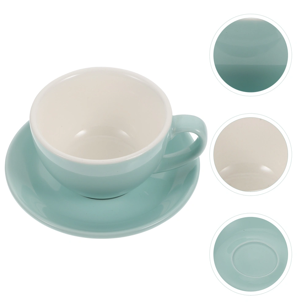 1 Set Simple-style Coffee Cup Creative Milk Cup Drink Cup Tea Cup for Home (Sky-blue)