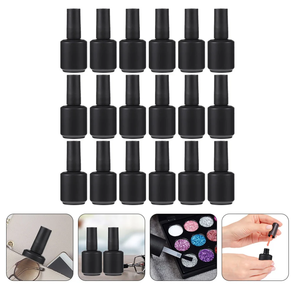 20Pcs Nail Polish Bottles Nail Polish Containers Portable Sub Bottles 15ml