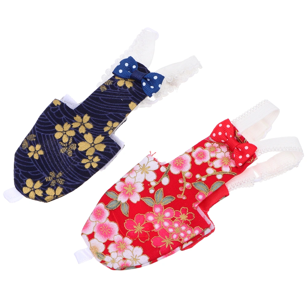 2Pcs Parrot Birds Diaper Printing Birds Urine Pad Practical Pet Supply Black Red