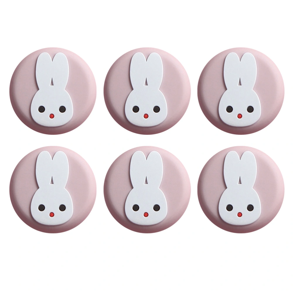 6Pcs Lovely Cartoon Tags Refrigerator Magnets Sticker Children Early Education Blackboard Magnetic Sticker (Bunny)