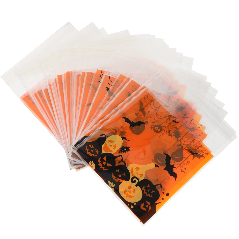 200pcs Halloween Cookies Self Sealing Cellophane Bags Treat Bags Candy Packaging Bags