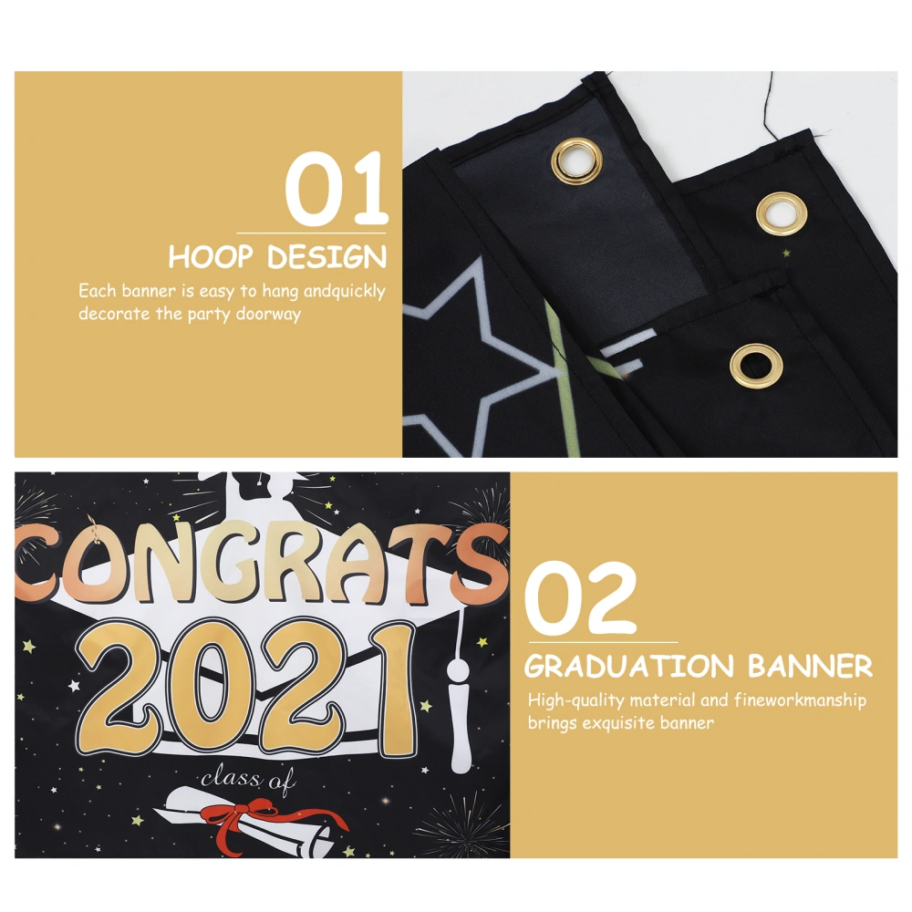 Congrats Banner Graduation Party Decoration Graduation Photo Backdrop for School