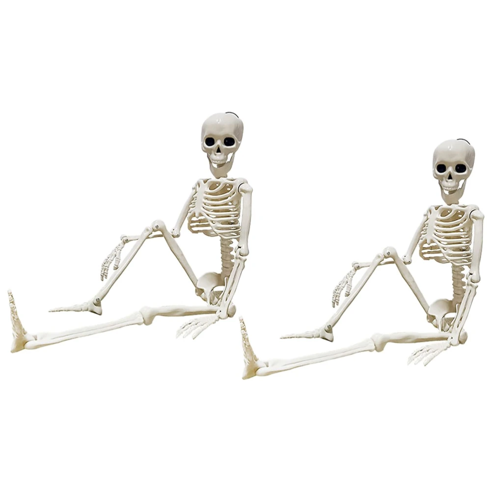 2Pcs Halloween Skeleton Halloween Landscape Prop Human Skeleton Model Bones Model