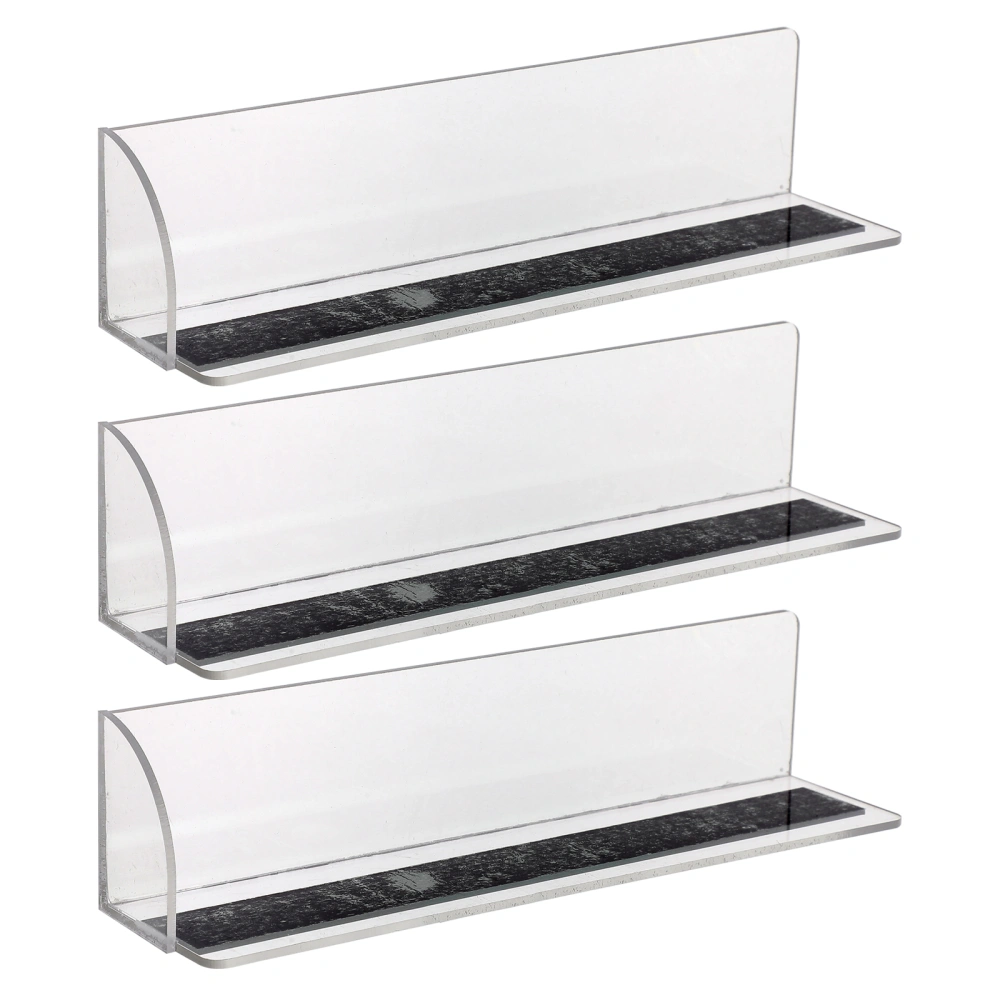 3Pcs Transparent Shelf Dividers Commodity Shelf Separators Multi-function Magnetic Dividers