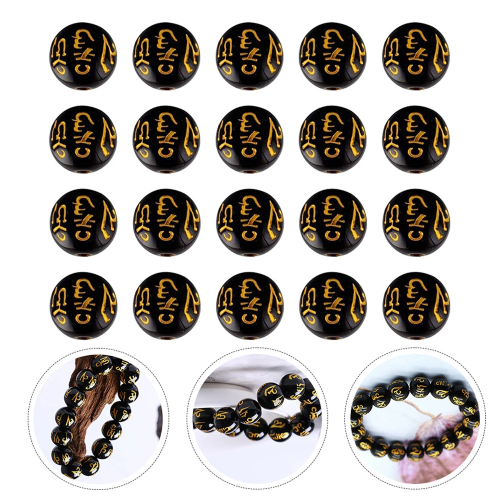 200pcs Buddhist Loose Beads Tibetan Buddhist Charms Decoration DIY Jewelry Accessories