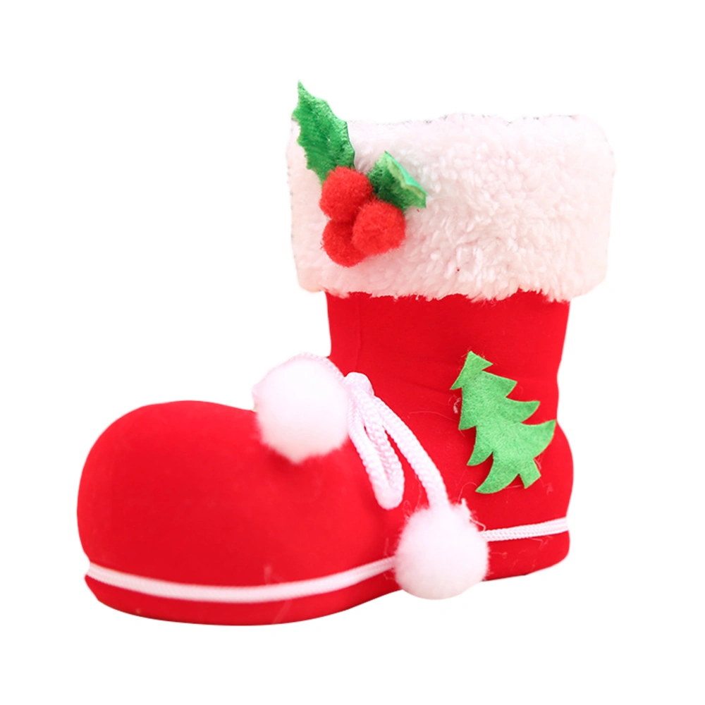 3pcs Christmas Gift Bags Candies Goodies Favors Xmas Boots Stockings Santa Drawstring Pouch Holders Table Centerpieces Party Decorations (Medium)