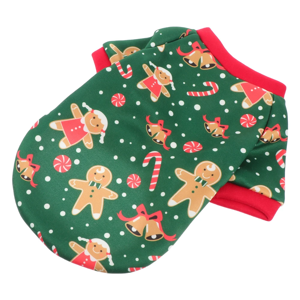 1pc Christmas Cartoon Pet Costume Lovely Dog Puppy Xmas Party Printing Apparel