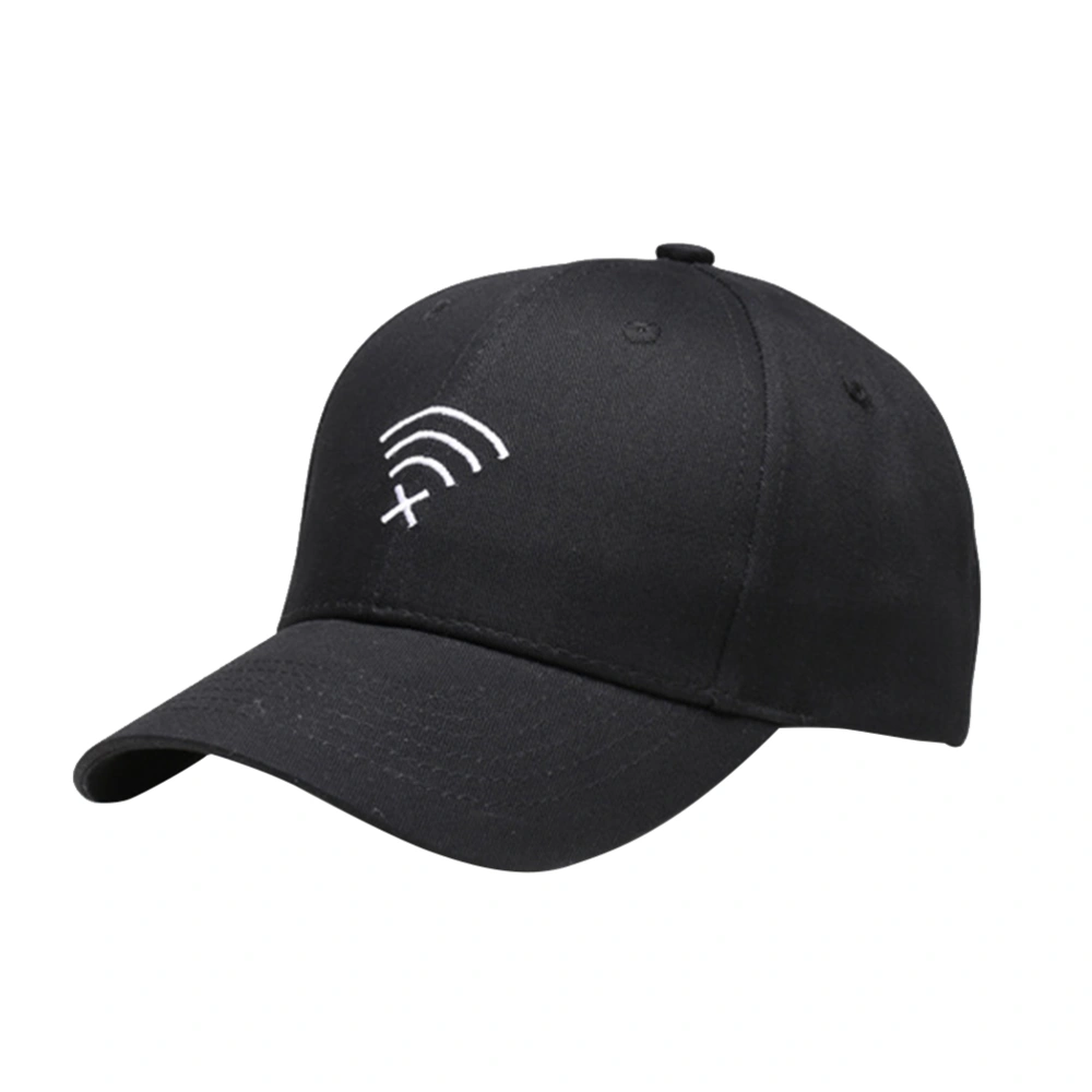 Wifi Pattern Baseball Caps Embroidery Adjustable Hip Hop Casual Unisex Outdoor Fitted Hats for Women Men(Black)