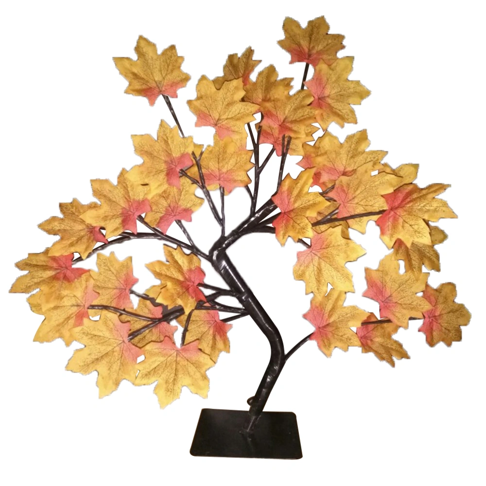 24 Light USB Simulation Maple Tree Light with Base Bedside Night Light Tree Light