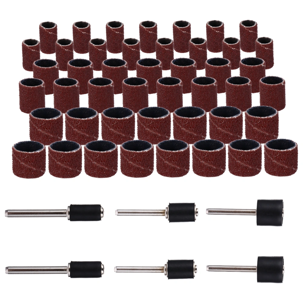 51pcs Sanding Bands Drum Sleeve Grit Mandrel Rotary Tool Kit Accessories