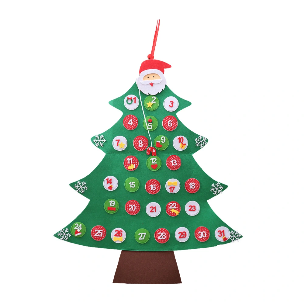 Christmas Tree Advent Calendar Hanging Christmas Countdown Calendar for Christmas Decorations (31Days)