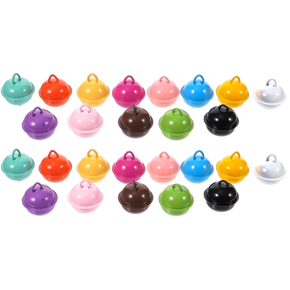 50pcs Bell Pendants for Pet Collar DIY Jewelry Key Ring Accessories Mixed Color