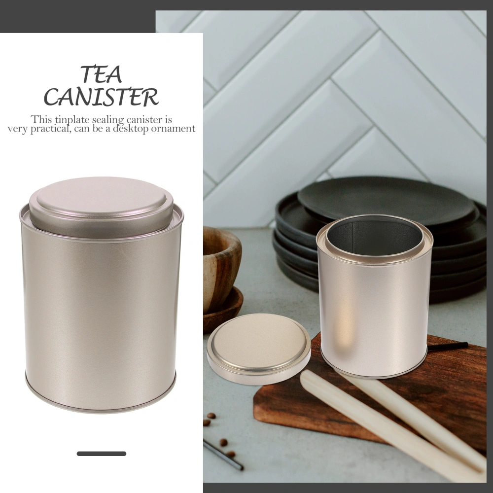 Household Tea Container Multi-function Storage Canister Desktop Tinplate Canister