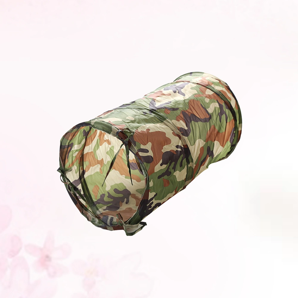 Pet Cat Green Camouflage Tunnel 2 Holes Play Foldable Tubes Balls Collapsible Funny Toys Puppy Play Dog Tunnel Tubes