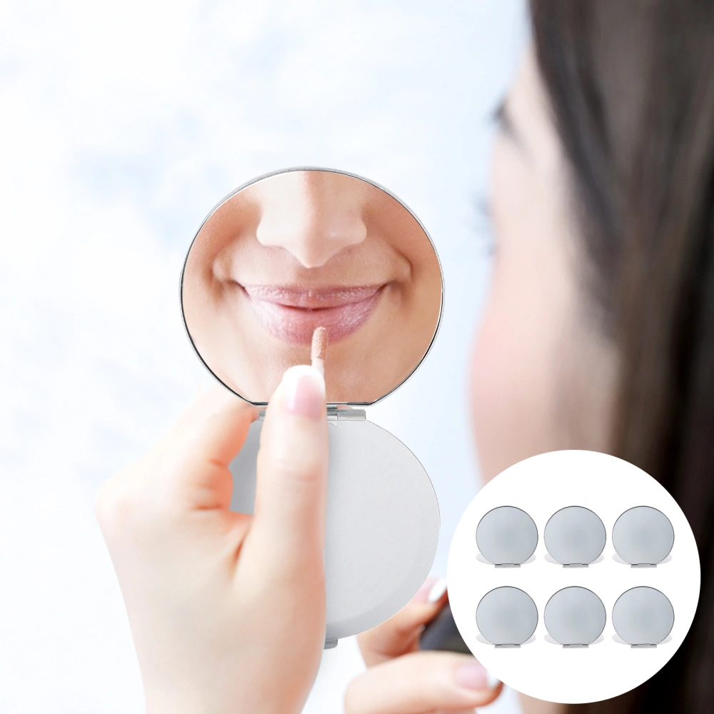 6Pcs Portable Makeup Mirrors Foldable Mirrors Compact Cosmetic Mirrors for Women