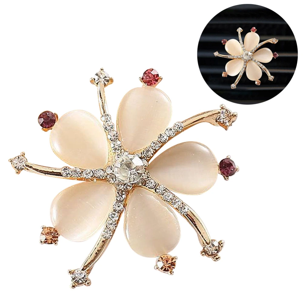 1PC Creative Flower Shape Opal Car Perfume Clip Sparkling Aromatherapy Diffuser Auto Dashboard Decoration Gift for Car