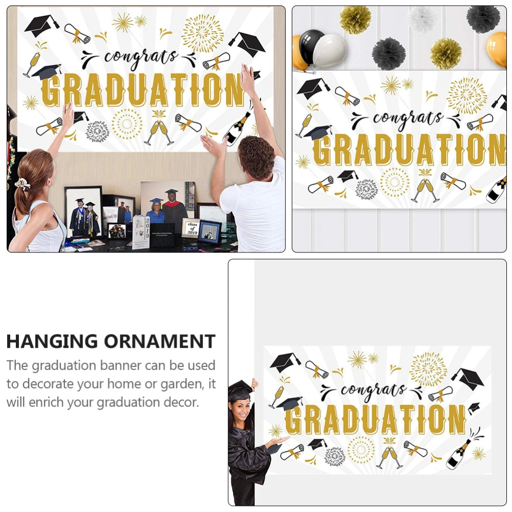 1pc Graduation Season Banner Background Banner Graduation Party Decoration