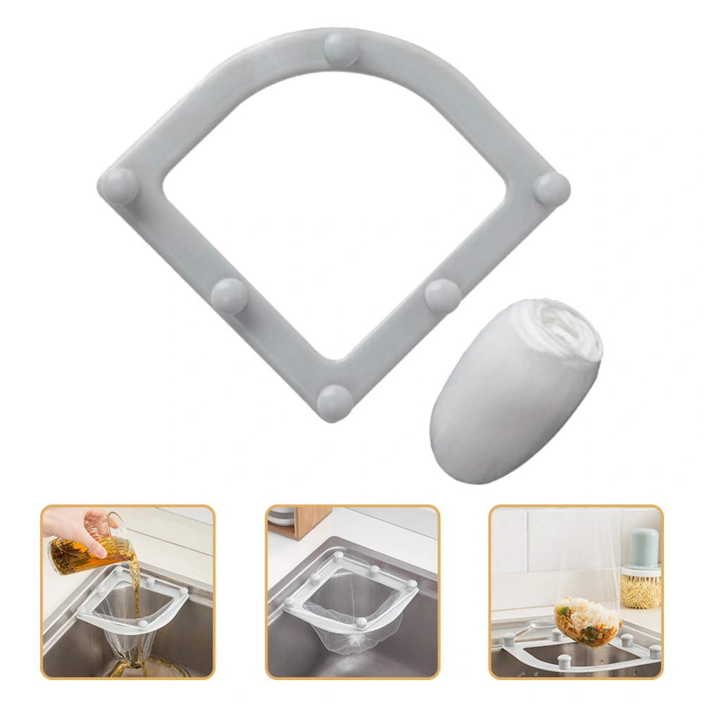 1 Set Triangle Tri-holder  Sink Corner Tri-holder Corner Sink Strainer with Mesh Bags