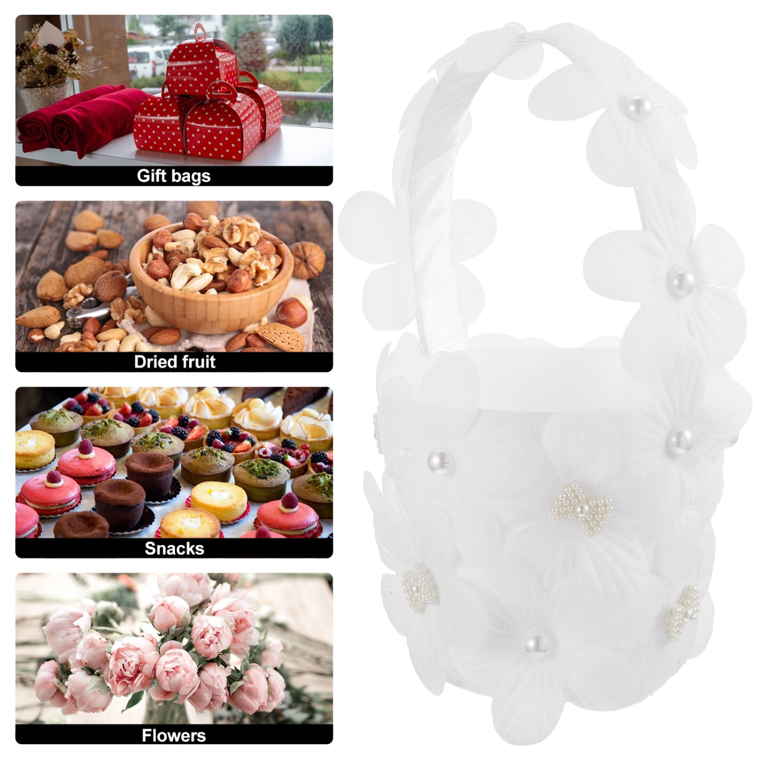 Beautiful Hand Wedding Flower Basket Wedding Supplies Flower Girl Basket