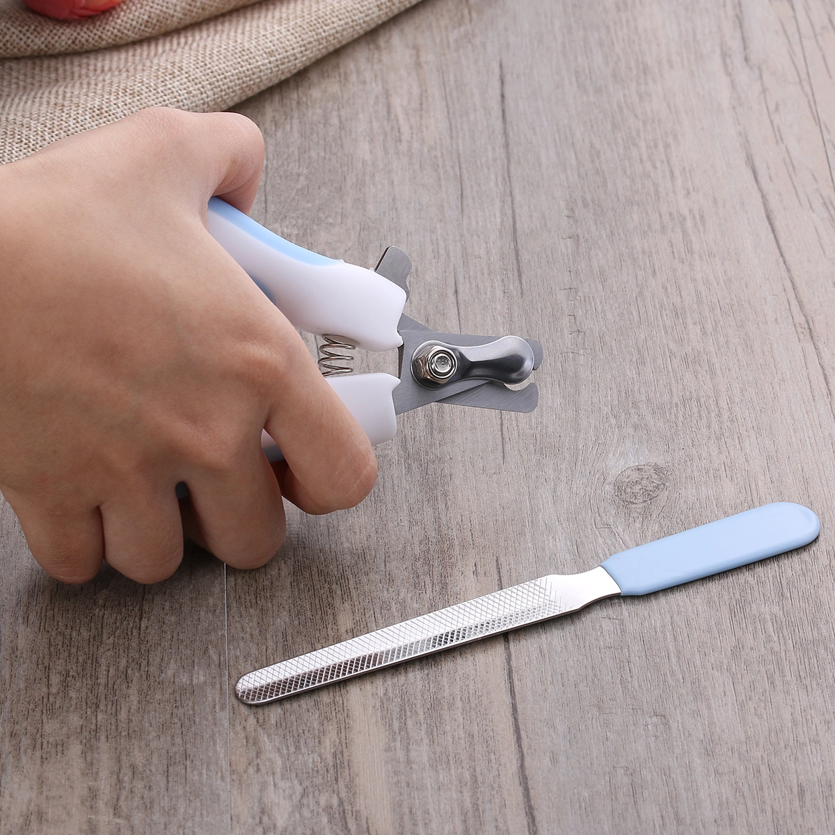 Professional Pet Nail Clippers for Dog Cat Razor Blades for Small Pet (Blue)
