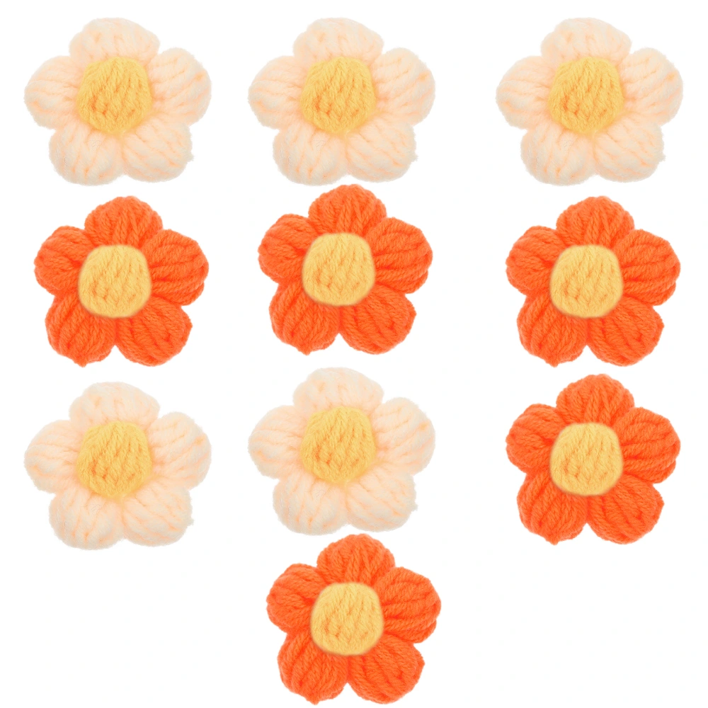 10Pcs Manual Flower Ornament Lovely DIY Brooch Flower Headdress Accessories