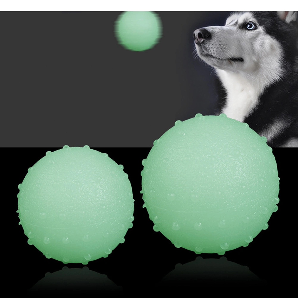6.5cm TPR Pet Elastic Ball Luminous Training Ball Biting Resistance Toy Pet Supplies for Puppy Cat