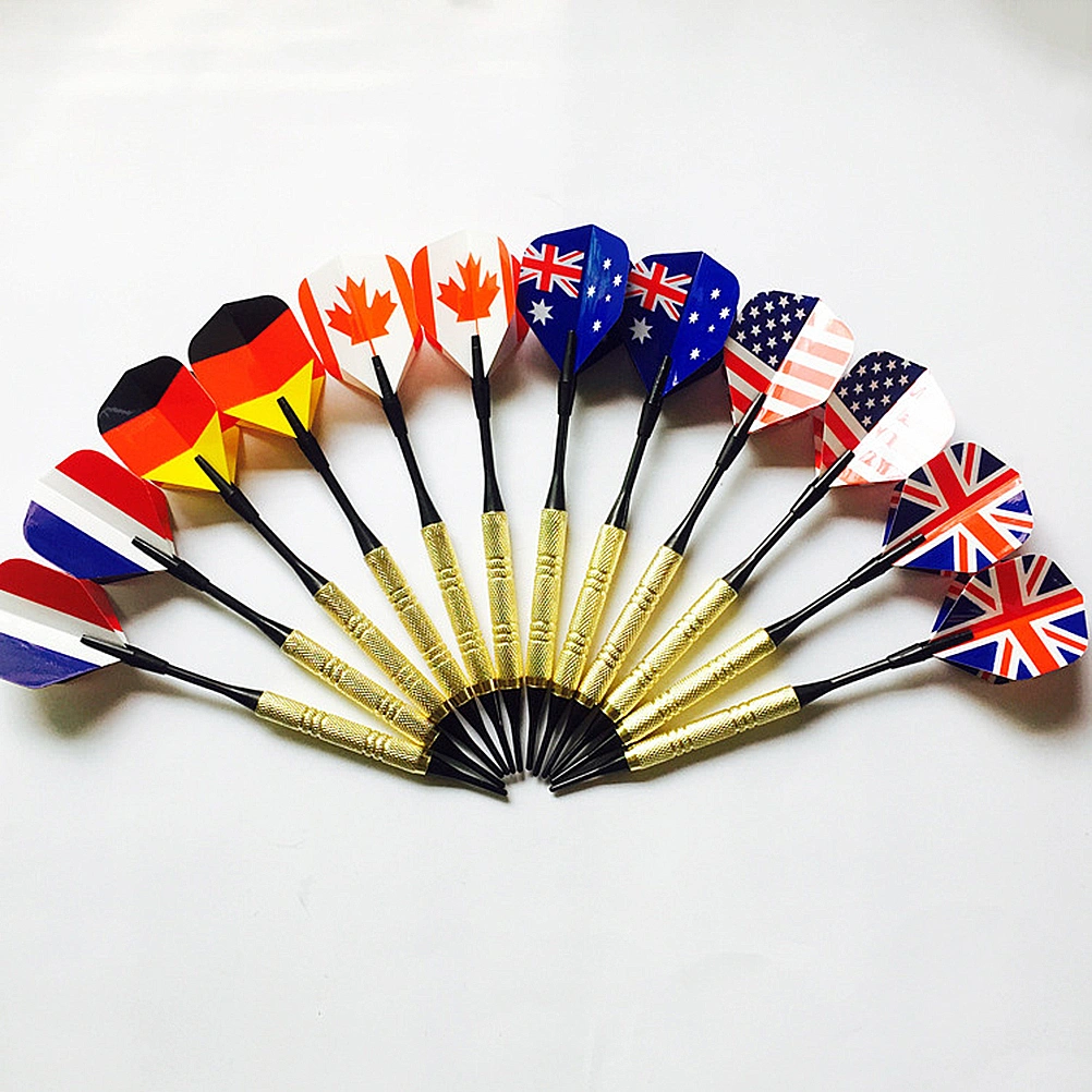 1 Set 14g Electronic Darts Pin-type Darts Sports Supplies Colorful (12Pcs Darts 36Pcs Dart Tips)