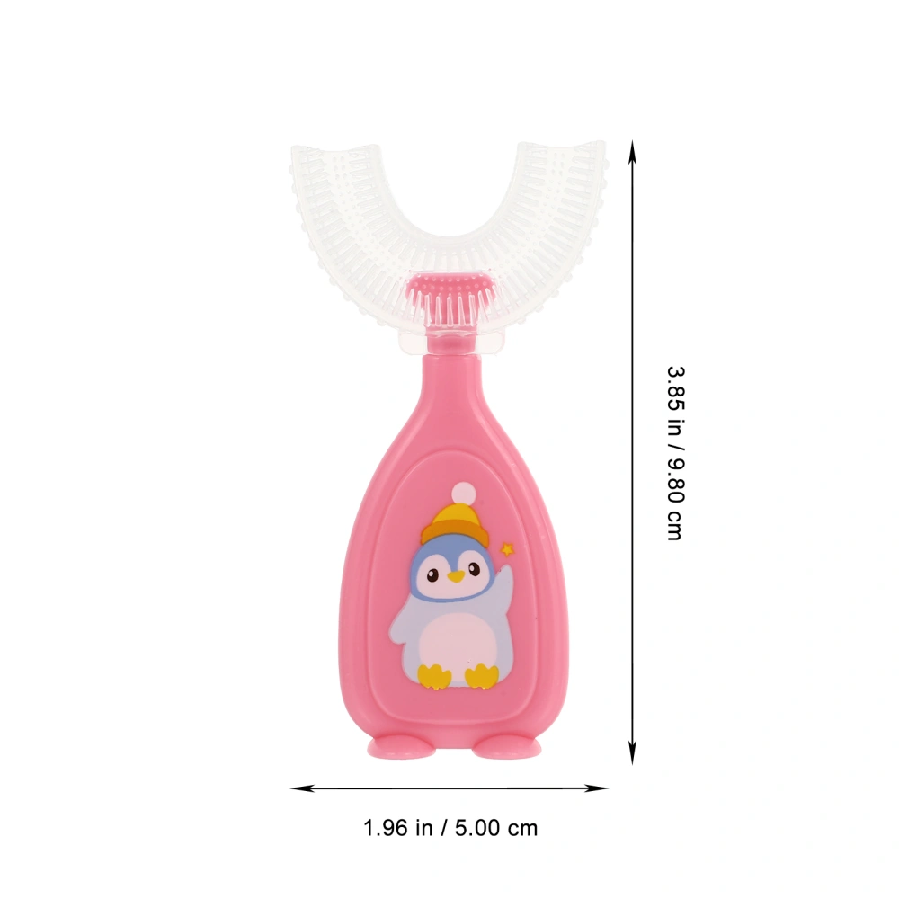 1pc U-Shape Children Toothbrush Practical Manual Cartoon Kids Toothbrush