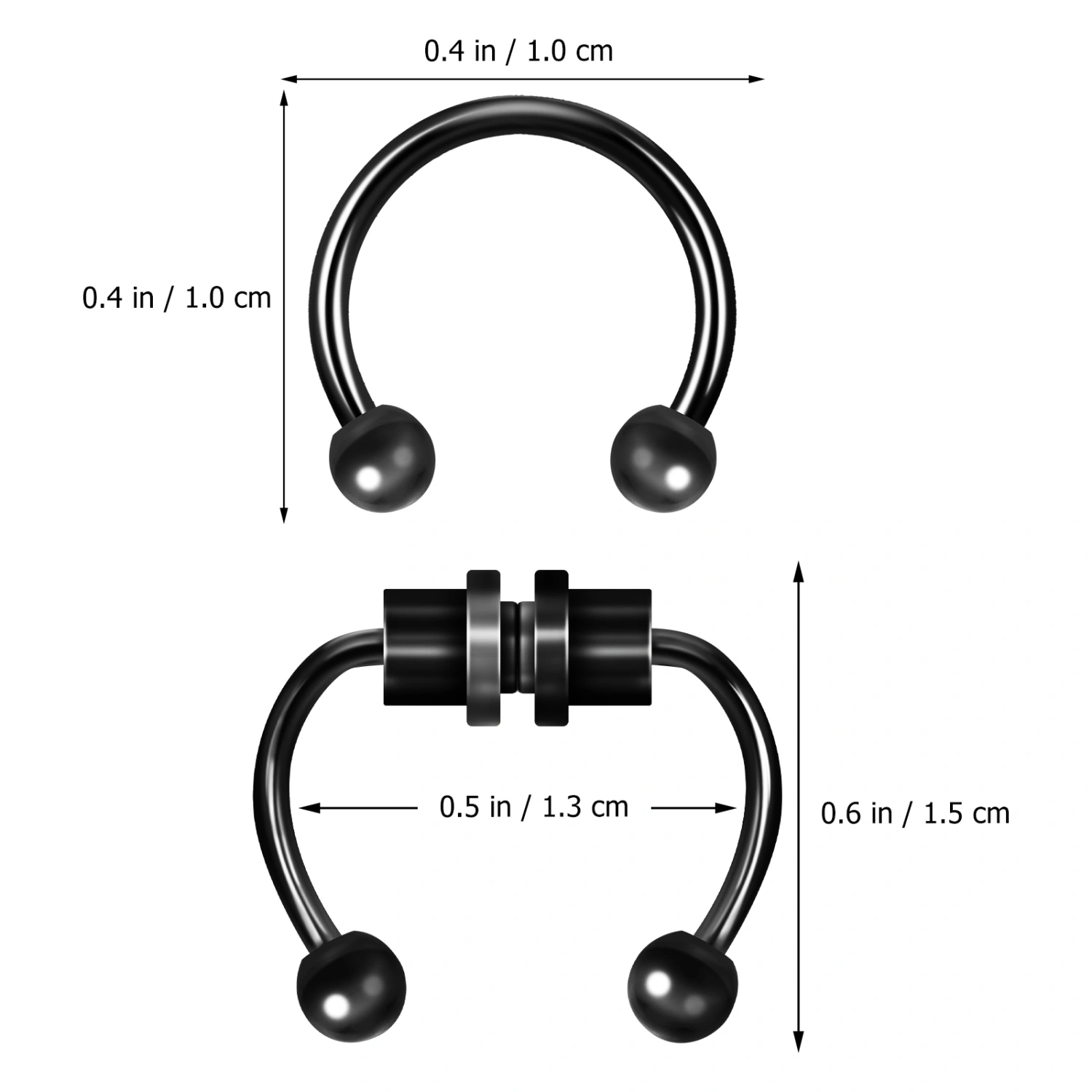 9pcs Non-pierced Nose Rings Septum Nose Hoops Rings Magnetic Nose Rings Septum Nose Piercings