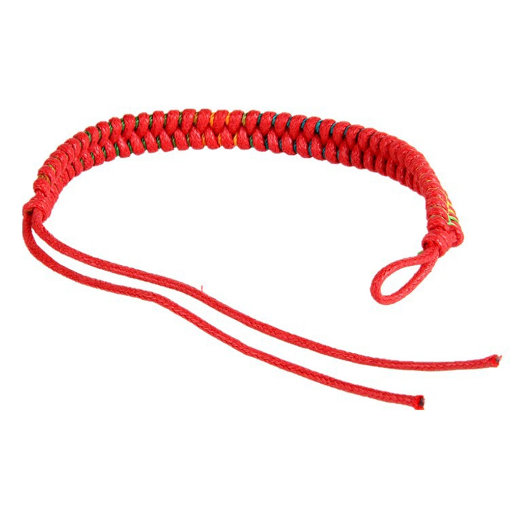 4pcs Wax Rope Bracelets Rope Woven Bangles Hand Knitting Wrist Band Hand Chain Set for Women Girls (Red, Orange, Rosy, Pink)