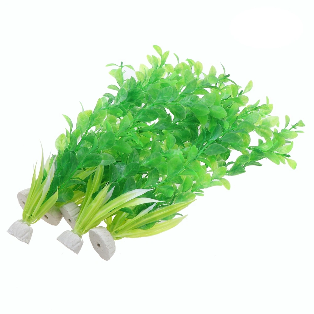 6Pcs Artificial Underwater Plant Rice Grass Fake Plant Decorative Aquarium Ornament for Fish Tank